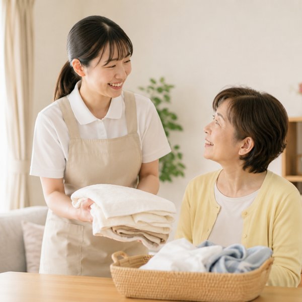 ヘルパーによる家事援助の様子