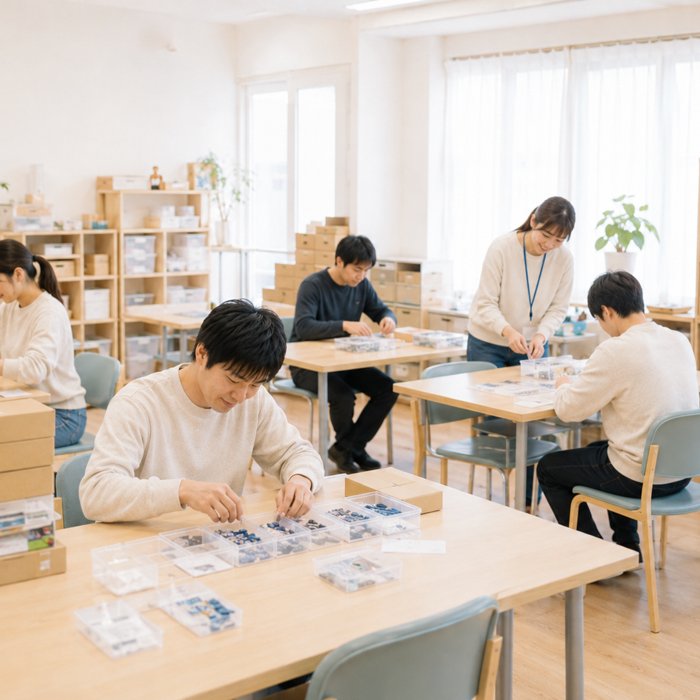 ZERO+の作業スペース・全景：複数人が思い思いに作業